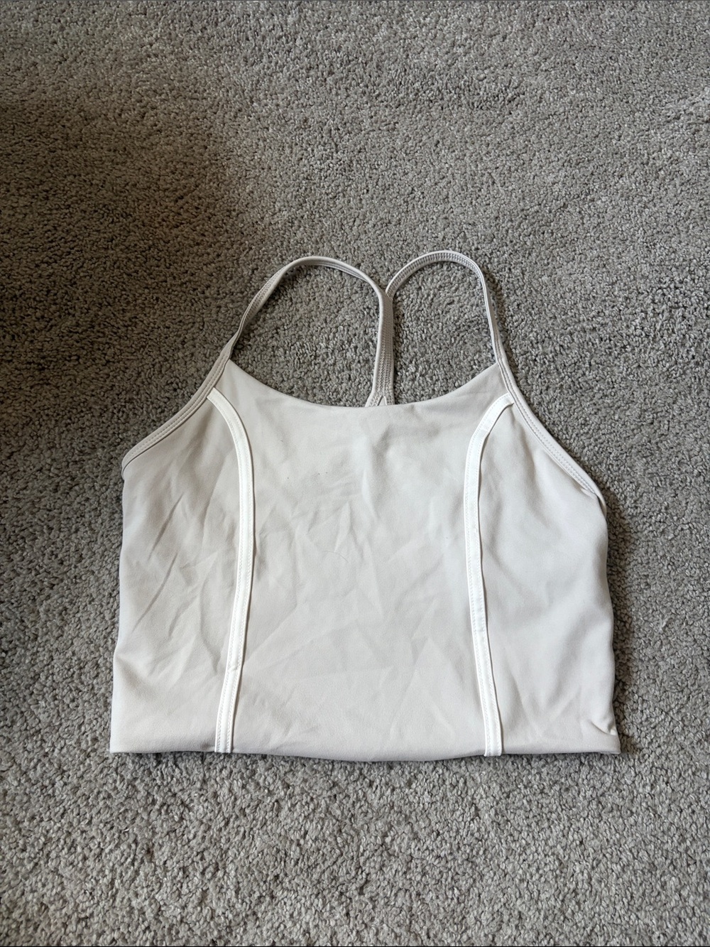 Yogalicious Light Beige Strappy Bra Tank